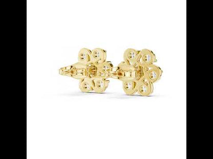 18K Rose Gold Round Lab-Grown Diamond Engagement Earrings for Women | Pure Carat