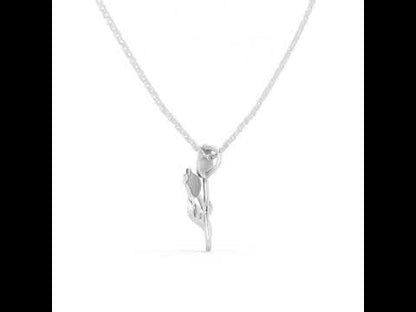 18K White Gold Round Lab-Grown Diamond Pendant for Women | Anniversary Gift | Pure Carat