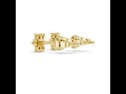 14K White Gold Round Lab-Grown Diamond Everyday Wear Earrings for Women | Pure Carat
