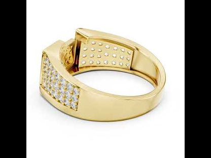 18K Yellow Gold Round Lab-Grown Diamond Bridal Drop Ring for Women | Pure Carat