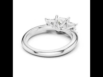 Princess Cut Lab-Grown Diamond Ring in 14K Rose Gold - Elegant Office Wear - Pure Carat