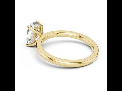18K Yellow Gold Round & Radiant Lab-Grown Diamond Engagement Ring for Women | Pure Carat