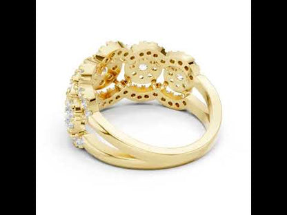 14K Yellow Gold Round Lab-Grown Diamond Everyday Wear Ring for Women | Pure Carat