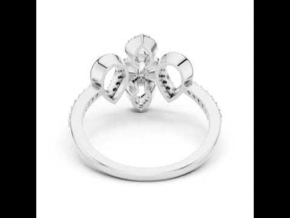 14K Yellow Gold Round Lab-Grown Diamond Drop Ring for Women | Everyday Wear | Pure Carat