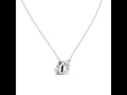 14K Yellow Gold Emerald & Pear Lab-Grown Diamond Pendant for Women | Bridal Wear | Pure Carat