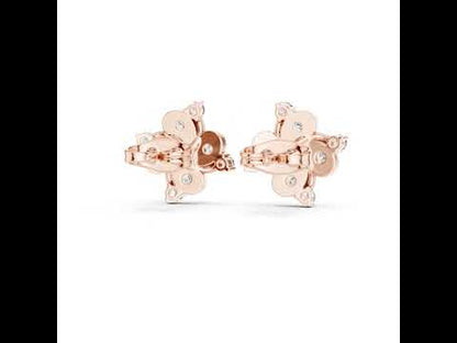 14K White Gold Round Lab-Grown Diamond Everyday Wear Earrings for Women | Pure Carat