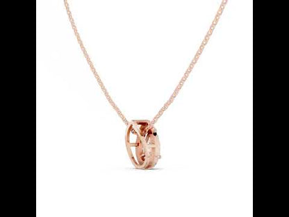 18K White Gold Round & Pear Lab-Grown Diamond Pendant for Women | Bridal Wear | Pure Carat