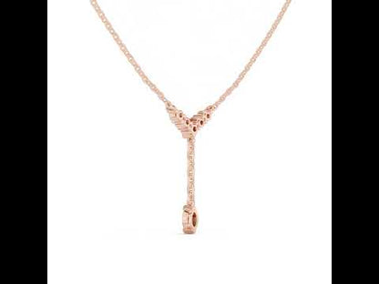 14K Rose Gold Marquise & Round Lab-Grown Diamond Pendant for Women | Wedding Wear | Pure Carat