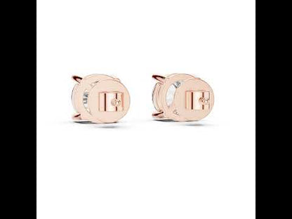 Round Lab-Grown Diamond Stud Earrings in 14K Rose Gold | PureCarat