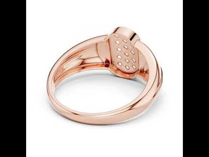 14K White Gold Round Lab-Grown Diamond Drop Ring for Women | Everyday Wear | Pure Carat