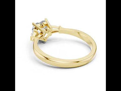 14K Rose Gold Heart & Custom Baguette Lab-Grown Diamond Solitaire Ring for Women | Wedding | Pure Carat