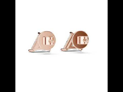 14K White Gold Triangle Lab-Grown Diamond Stud Earrings | PureCarat