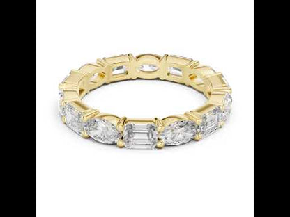 14K White Gold Emerald & Oval Lab-Grown Diamond Engagement Ring for Women | Pure Carat