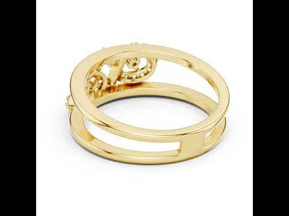 14K Yellow Gold Round Lab-Grown Diamond Anniversary Gift Ring for Women | Pure Carat