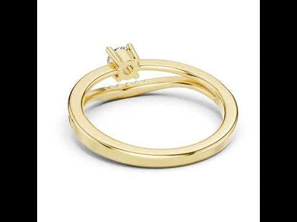 14K White Gold Round Lab-Grown Diamond Ring for Women | Everyday Wear | Pure Carat