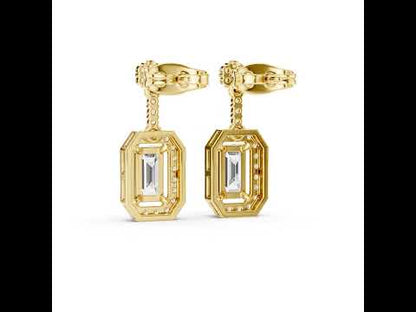 14K Yellow Gold Round & Oval Lab-Grown Diamond Engagement Earrings for Women | Pure Carat