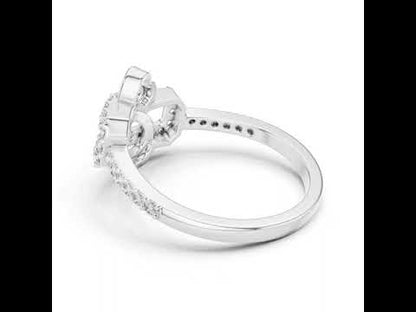 18K White Gold Round Lab-Grown Diamond Engagement Ring for Women | Pure Carat