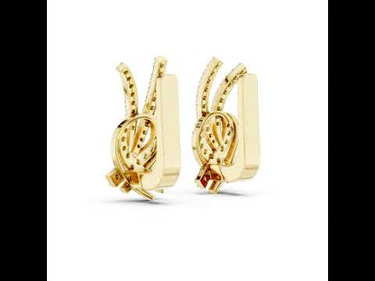 14K Rose Gold Round Cut Diamond Earrings for Women | Engagement Jewellery | Pure Carat