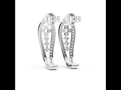 Women’s Everyday Wear Earrings in 14K Yellow Gold with Round Cut Diamonds | Pure Carat