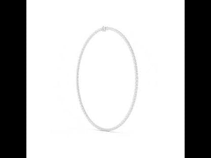 18k White Gold Round Lab-Grown Diamond Engagement Necklace for Women | Pure Carat