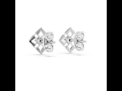 14K Yellow Gold Round Lab-Grown Diamond Stud Earrings for Women | Everyday Wear | Pure Carat
