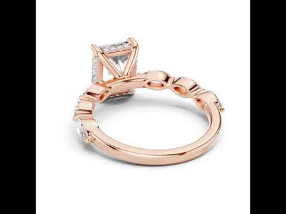 14K Yellow Gold Round, Marquise & Radiant Lab-Grown Diamond Wedding Ring for Women | Pure Carat