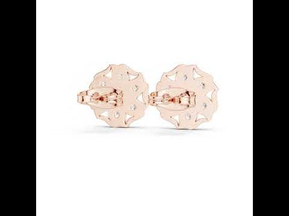 18K Yellow Gold Round Lab-Grown Diamond Engagement Earrings for Women | Pure Carat