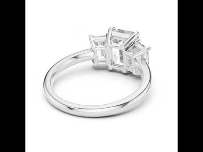 Emerald Cut Lab-Grown Diamond Solitaire Ring in 18K Yellow Gold - Pure Carat