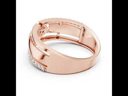 18K Rose Gold Round Lab-Grown Diamond Everyday Wear Ring for Women | Pure Carat