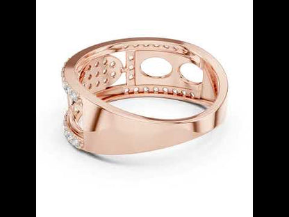 18K Rose Gold Round Lab-Grown Diamond Office Wear Ring for Women | Pure Carat