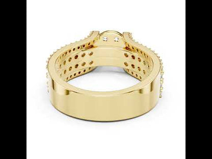 18K Yellow Gold Round Lab-Grown Diamond Ring for Women | Anniversary Gift | Pure Carat