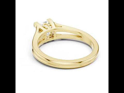 Princess Cut Lab-Grown Diamond Stud Ring in 18K Rose Gold for Women - Pure Carat