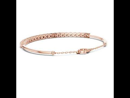 14k Rose Gold Round Lab-Grown Diamond Everyday Wear Bracelet for Women | Pure Carat