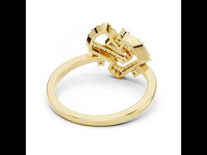 18K Yellow Gold Round Lab-Grown Diamond Ring for Women | Everyday Wear | Pure Carat