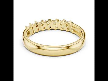 14K Yellow Gold Round Lab-Grown Diamond Drop Ring for Women | Office Wear | Pure Carat