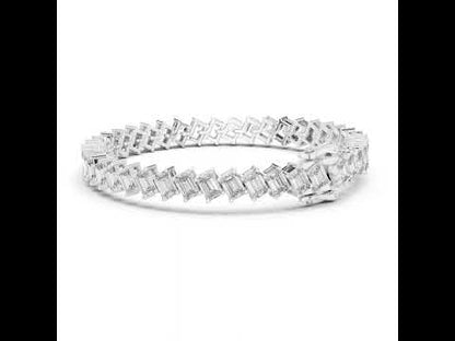 14k Rose Gold Emerald Lab-Grown Diamond Office Wear Bracelet for Women | Pure Carat