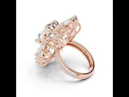 18K Rose Gold Round, Marquise, Pear & Oval Lab-Grown Diamond Everyday Wear Ring for Women | Pure Carat