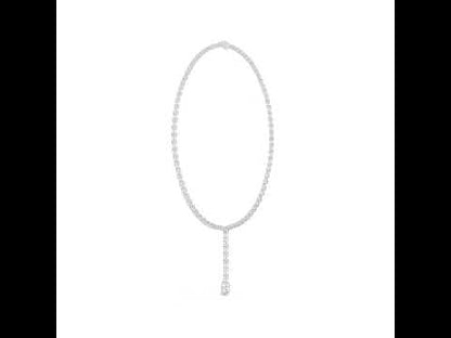 14k Rose Gold Oval Lab-Grown Diamond Office Wear Necklace for Women | Pure Carat