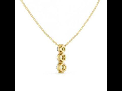14K White Gold Round Lab-Grown Diamond Pendant for Women | Party Wear | Pure Carat