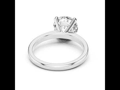 Pure Carat 18K Yellow Gold Party Wear Ring with Round Lab-Grown Diamond