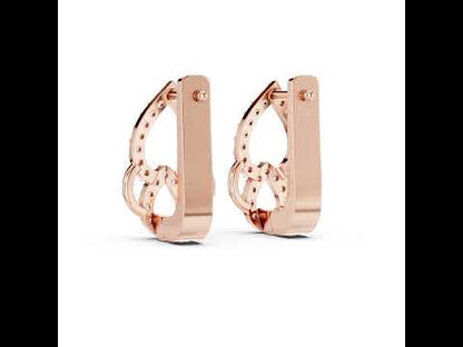 Women’s Engagement Earrings in 18K Yellow Gold with Round Lab-Grown Diamonds | Pure Carat