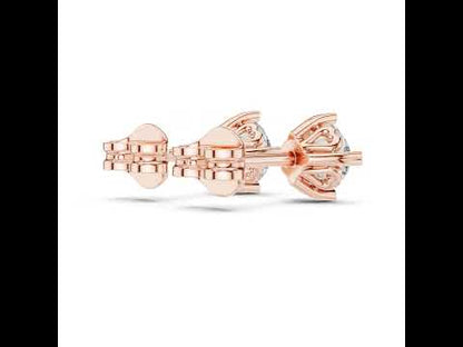 18K White Gold Cushion Square Cut Diamond Stud Earrings for Women | Wedding Wear | Pure Carat