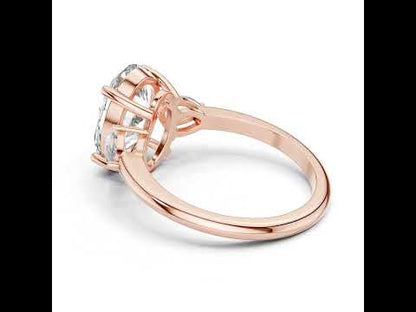 Oval & Pear Lab-Grown Diamond Bridal Stud Ring in 14K White Gold – Pure Carat