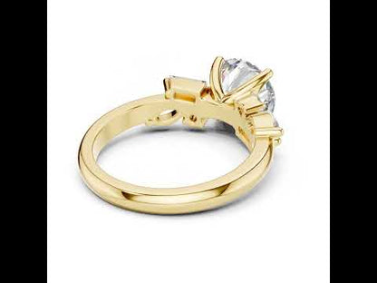 14K White Gold Marquise, Bug & Round Cut Diamond Engagement Ring for Women – Pure Carat