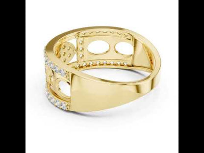 18K Rose Gold Round Lab-Grown Diamond Office Wear Ring for Women | Pure Carat