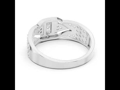 14K White Gold Round Lab-Grown Diamond Anniversary Drop Ring for Women | Pure Carat