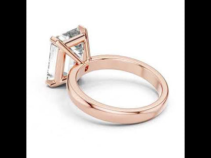 Emerald Lab-Grown Diamond Solitaire Ring in 18K Yellow Gold - Pure Carat