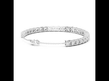 14k Yellow Gold Round Lab-Grown Diamond Bridal Bracelet for Women | Pure Carat