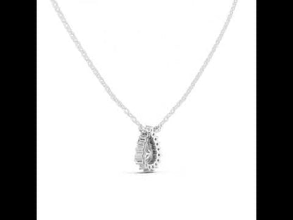 14K Rose Gold Pear & Round Lab-Grown Diamond Pendant for Women | Party Wear | Pure Carat
