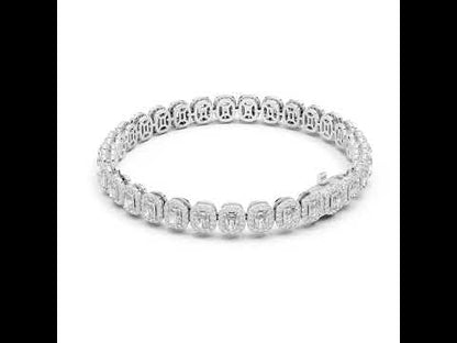Pure Carat 18K Rose Gold Party Wear Bracelet with Radiant & Round Lab-Grown Diamonds